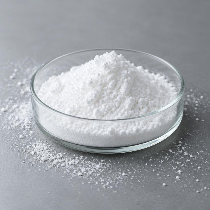 Acetyl-L-Carnitine — Supplement Grade — studio photograph of white crystalline powder, presented as a B2B sourcing category illustration