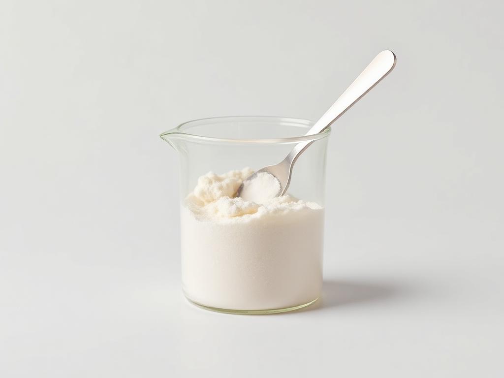 Alpha-GPC shown as a neutral studio product photograph of the bulk material