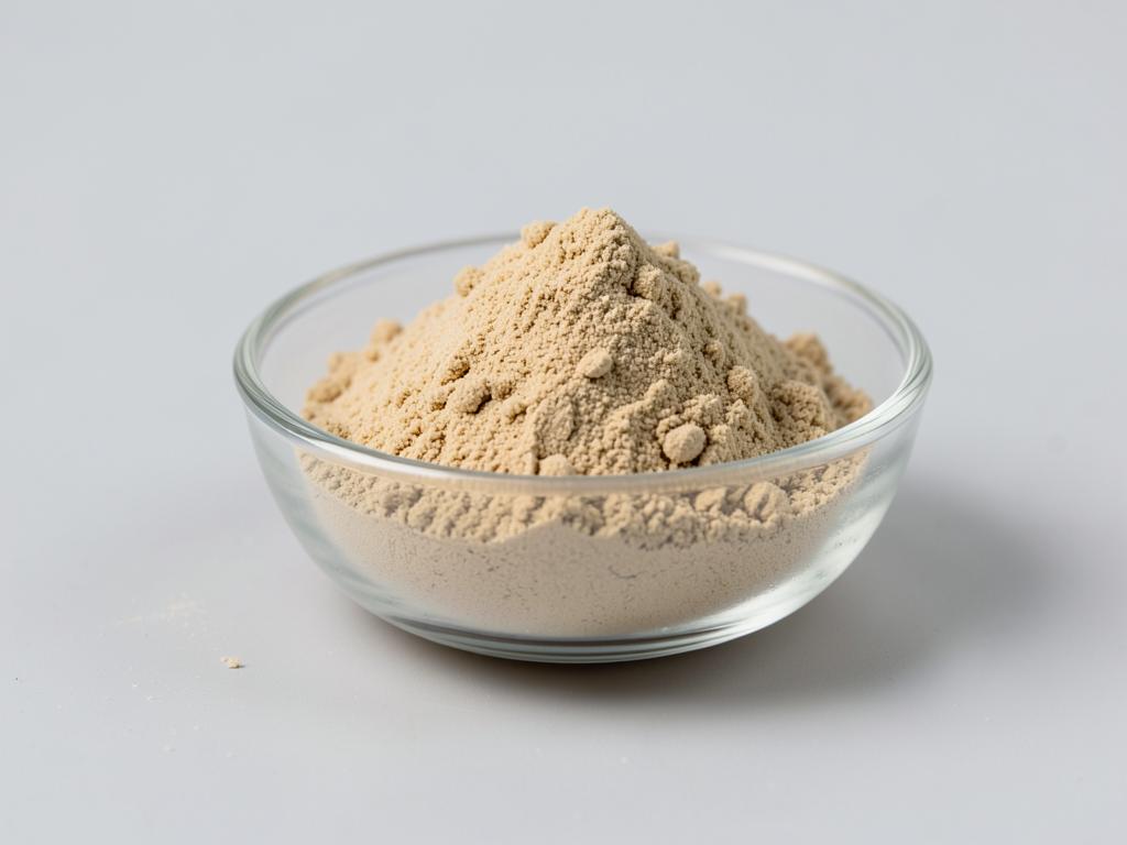 Amla Extract (Tannins) shown as a fine concentrated extract powder in a shallow dish in a neutral studio photograph