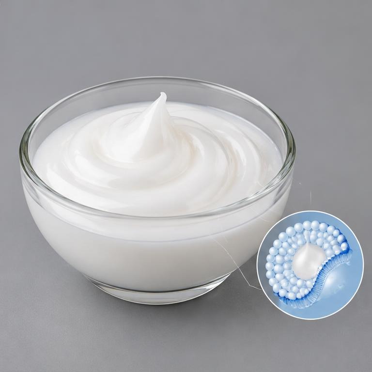 Amodimethicone / Cetrimonium Chloride Emulsion — studio illustration of format confirmed at quotation for specification-led B2B sourcing review