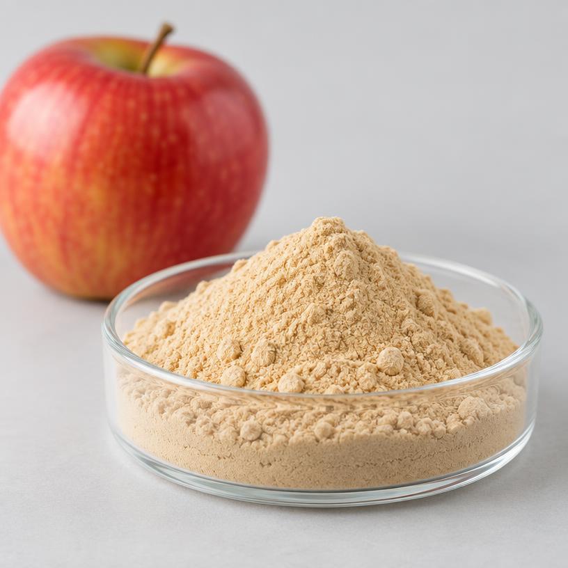 Apple Cider Vinegar Extract — Food Grade — studio photograph of spray-dried powder, presented as a B2B sourcing category illustration