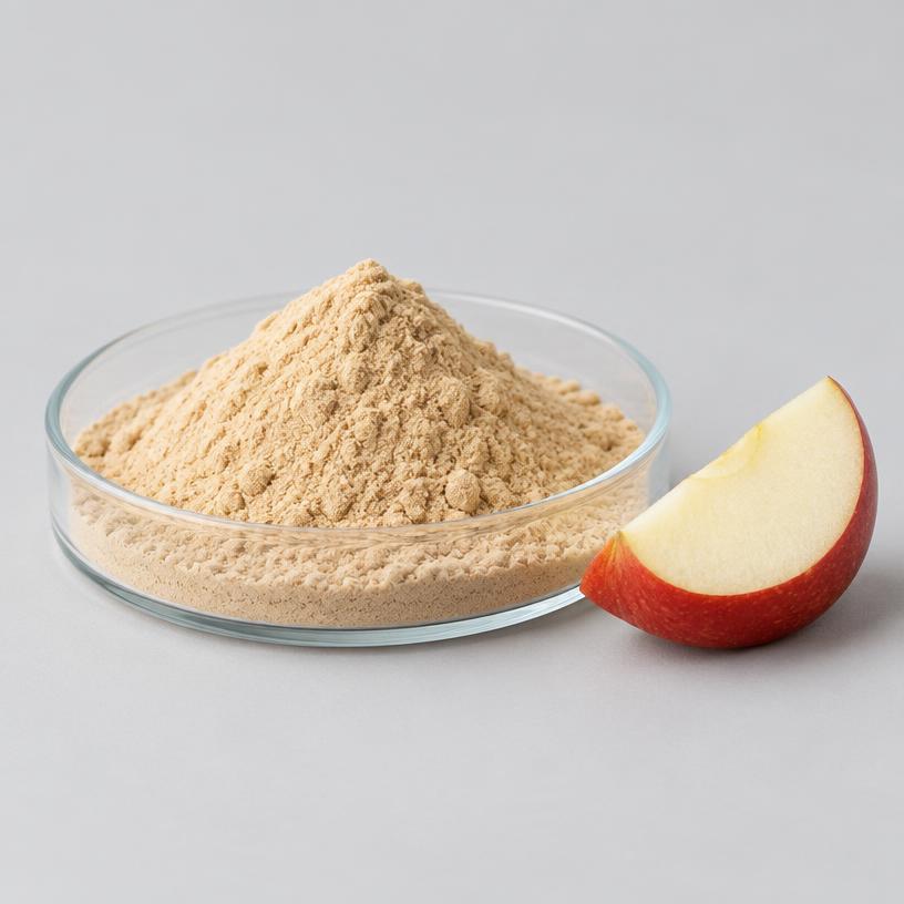 Apple Extract — Supplement Grade — studio photograph of fine extract powder, presented as a B2B sourcing category illustration