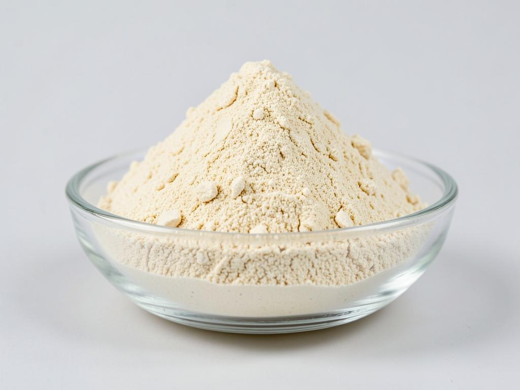 Apple Fruit Powder shown as a fine dried fruit or vegetable powder in a shallow dish in a neutral studio photograph