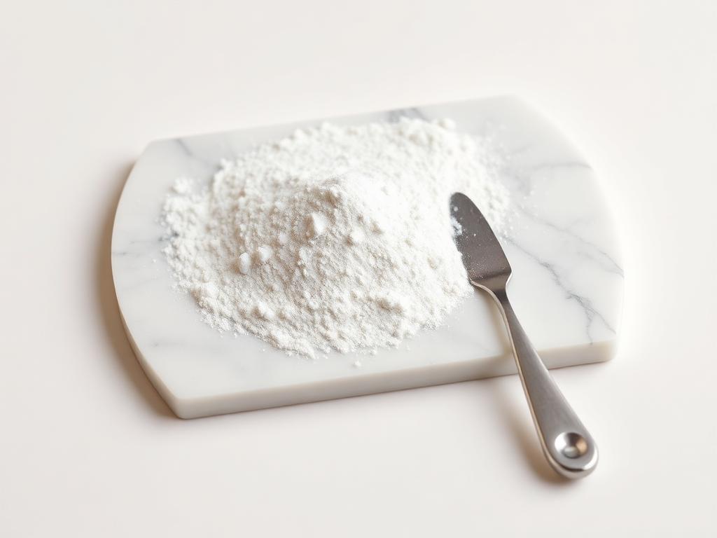 Asiaticoside — studio photograph of the white to off-white powder as supplied in bulk