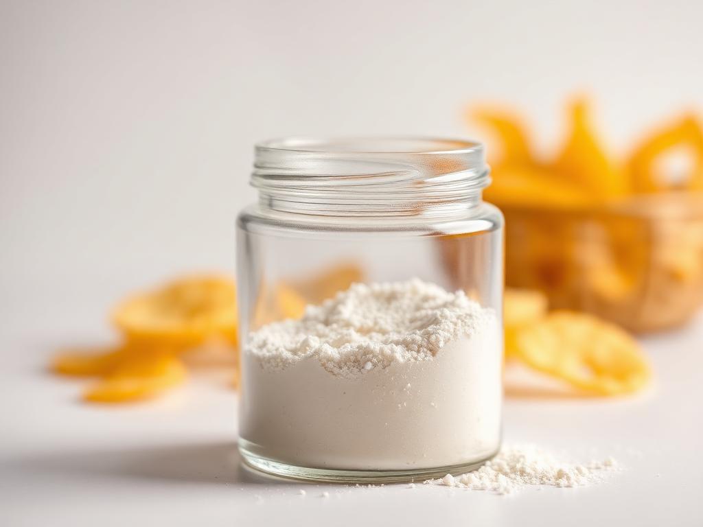 Asparaginase — studio photograph of the standardised powder as supplied in bulk