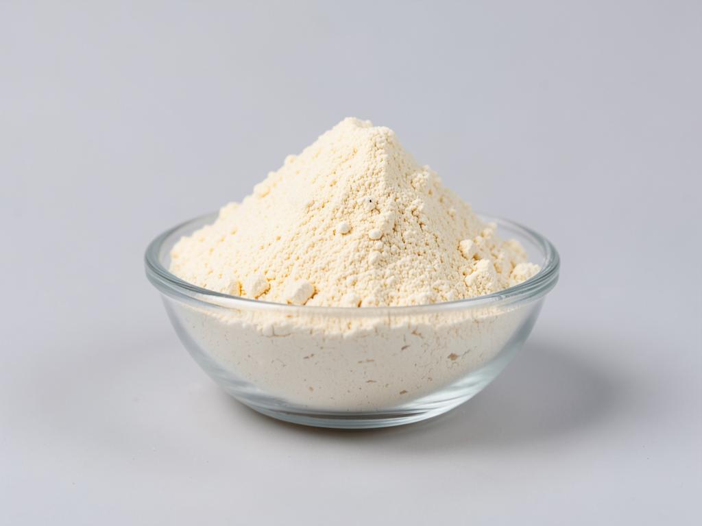 Banana Powder shown as a fine dried fruit or vegetable powder in a shallow dish in a neutral studio photograph