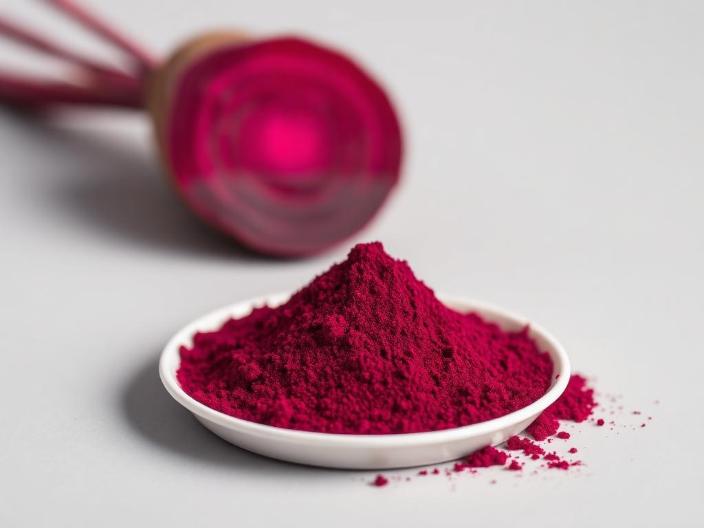 Beetroot Red (Betanin) — studio photograph of the deep red-violet powder as supplied in bulk
