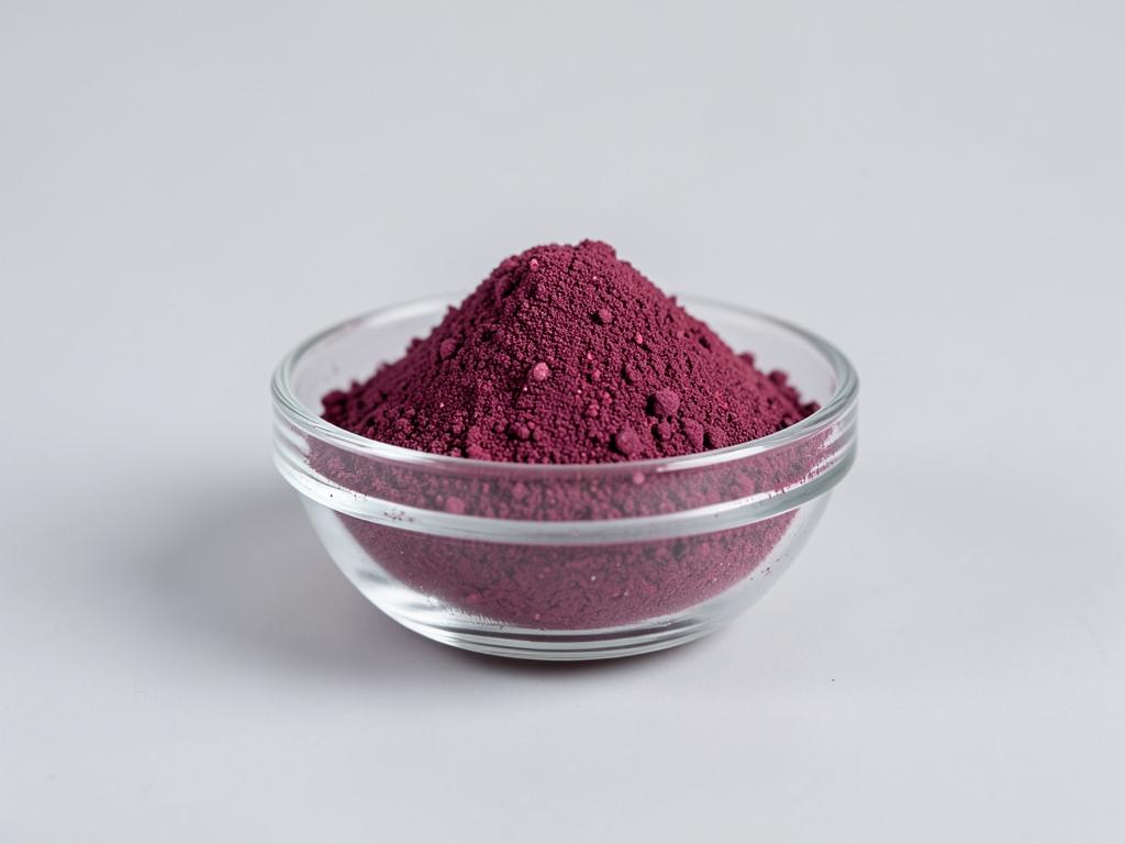 Blackberry Powder shown as a fine dried fruit or vegetable powder in a shallow dish in a neutral studio photograph