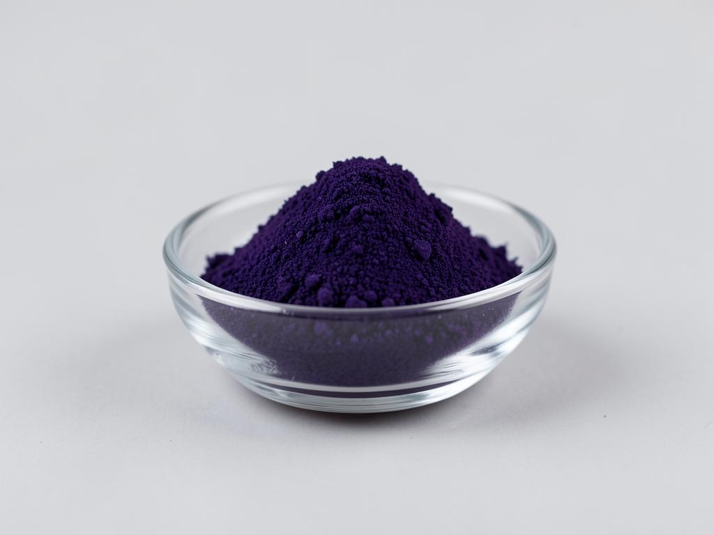 Blueberry Extract shown as a fine concentrated extract powder in a shallow dish in a neutral studio photograph