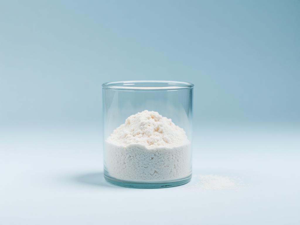 Brazzein — studio photograph of the white to off-white powder as supplied in bulk