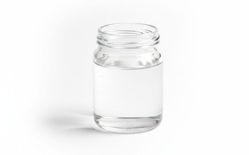 Grade confirmed at quotation — a clear, colorless, and odorless liquid with a thin consistency and excellent solvent properties, studio product photograph
