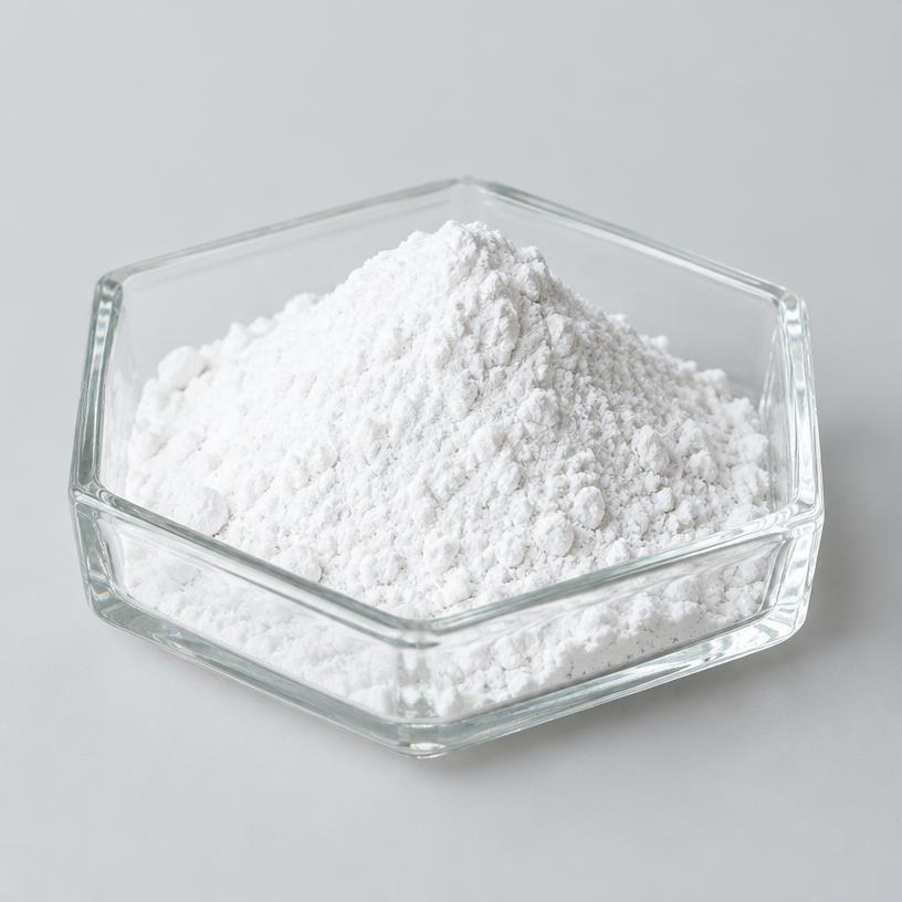 Calcium D-Glucarate — Food & Nutraceutical Grade — studio photograph of white powder, presented as a B2B sourcing category illustration