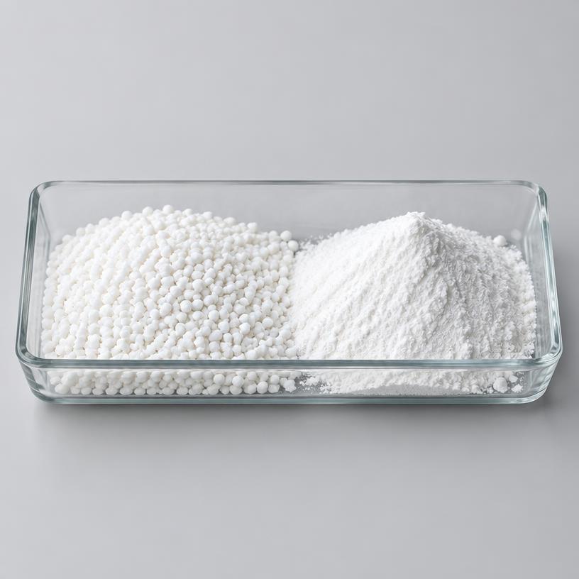 Calcium Gluconate — Food & Nutraceutical Grade — studio photograph of white powder or granules, presented as a B2B sourcing category illustration