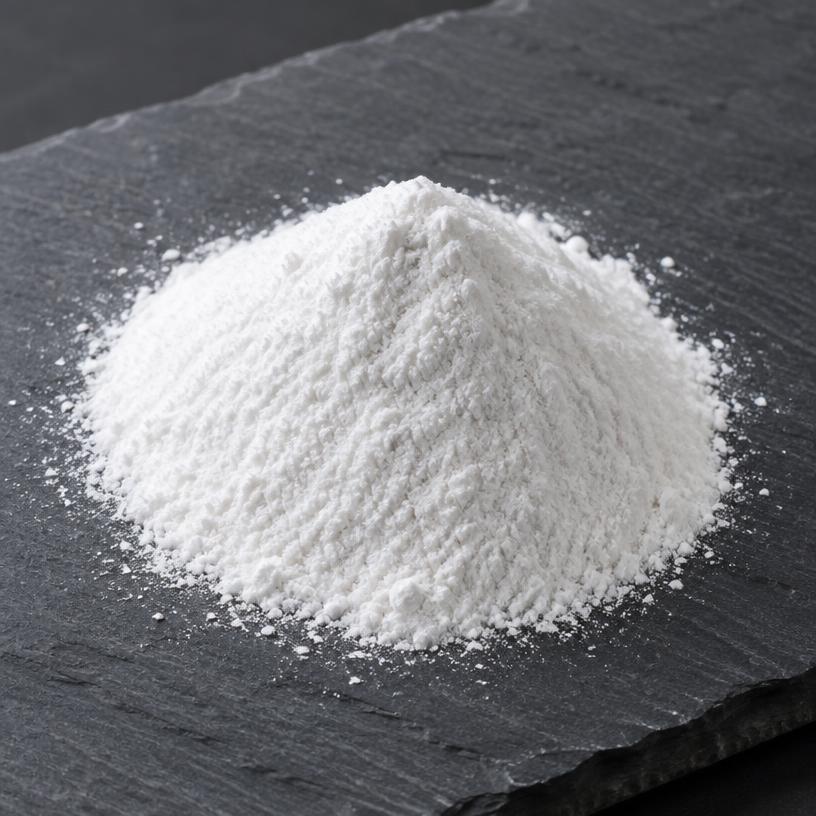 Calcium Pyruvate — Food & Nutraceutical Grade — studio photograph of white powder, presented as a B2B sourcing category illustration