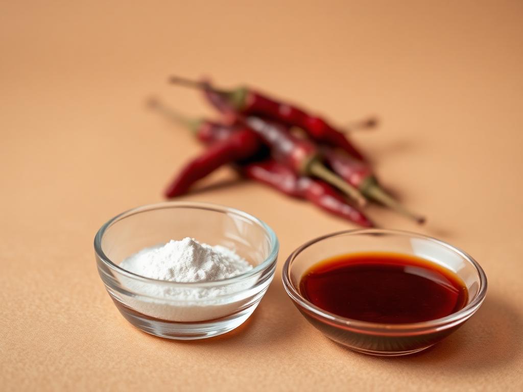 Capsaicin (Capsaicinoids) — studio photograph of the white to off-white crystalline powder or oleoresin as supplied in bulk