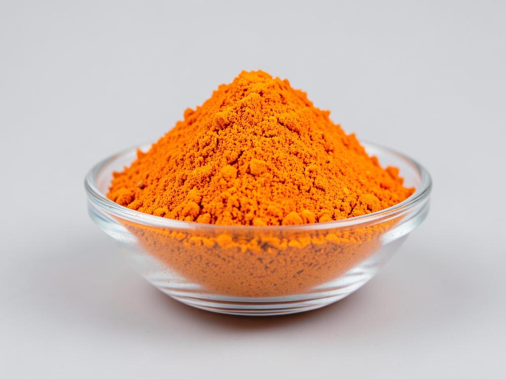 Carrot Powder shown as a fine dried fruit or vegetable powder in a shallow dish in a neutral studio photograph