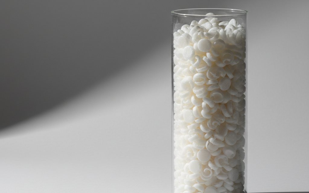 Grade confirmed at quotation — white, waxy solid pastilles or flakes consisting of a blend of fatty alcohols with a faint soapy aroma, studio product photograph