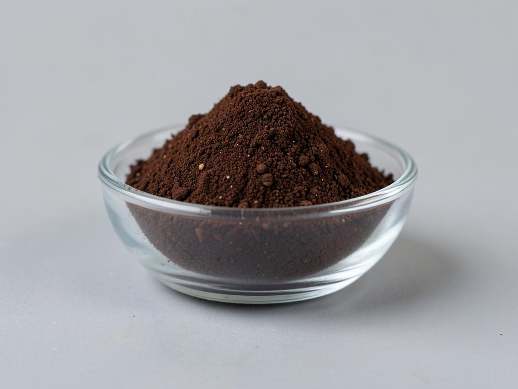 Chaga Mushroom Extract shown as a fine concentrated extract powder in a shallow dish in a neutral studio photograph