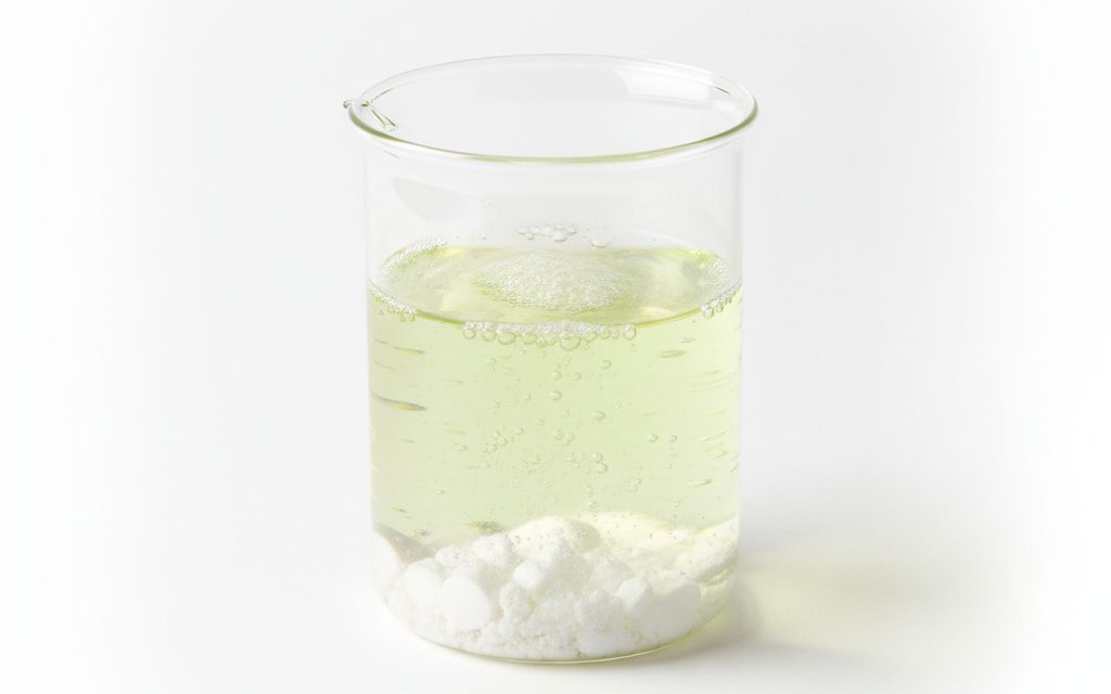 Grade confirmed at quotation — varies by kit; typically a two-part system of white powder/tablets or yellow-green solution with a sharp odor, studio product photograph