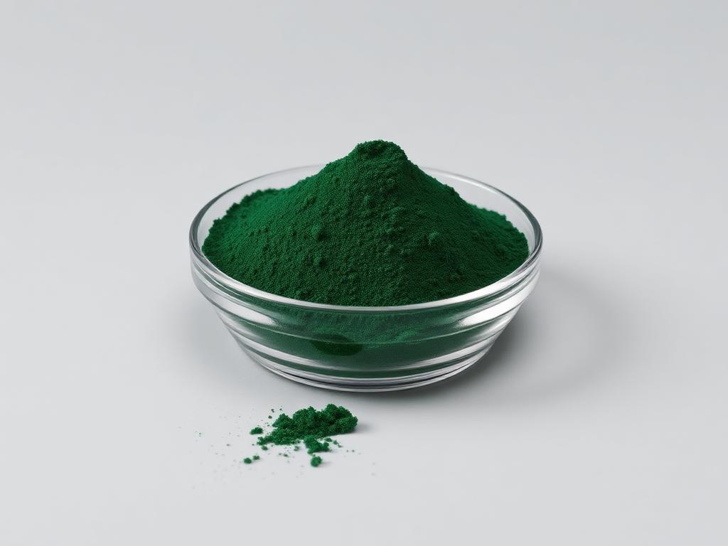 Chromium Oxide Green Pigment — Alkali Stable Green shown as an industrial studio product illustration