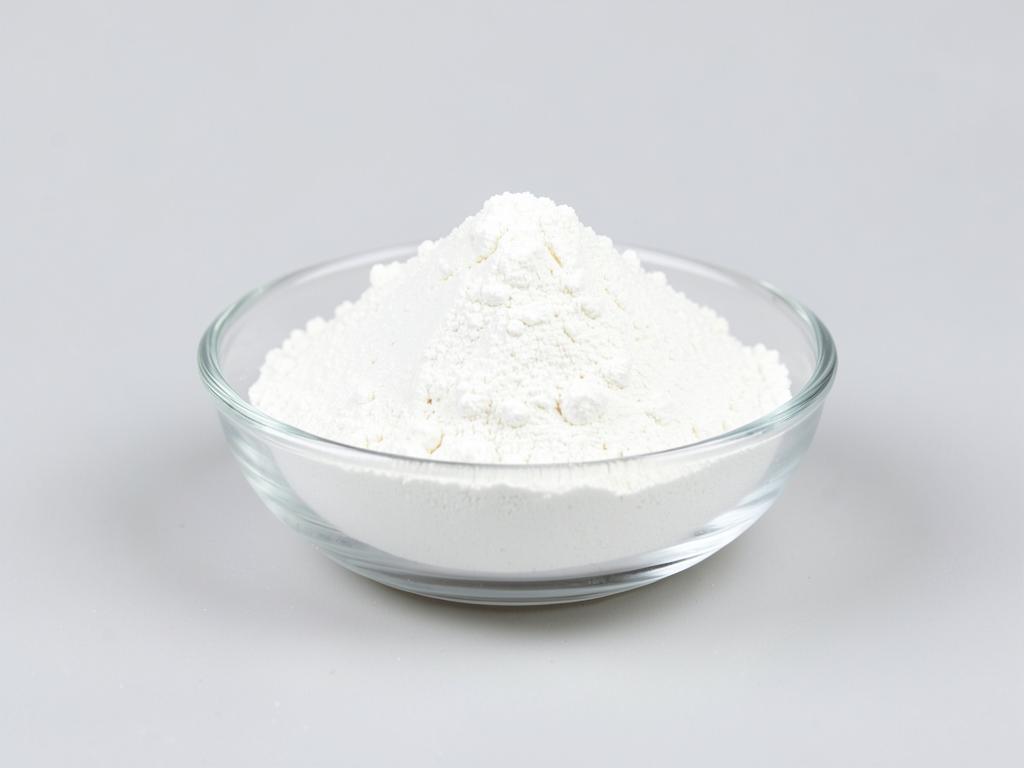 Coconut Milk Powder shown as a fine free-flowing food powder in a shallow dish in a neutral studio photograph