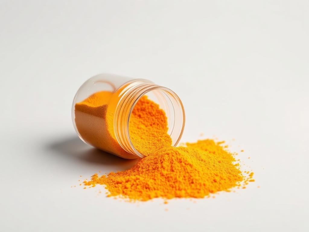 Coenzyme Q10 shown as a neutral studio product photograph of the bulk material