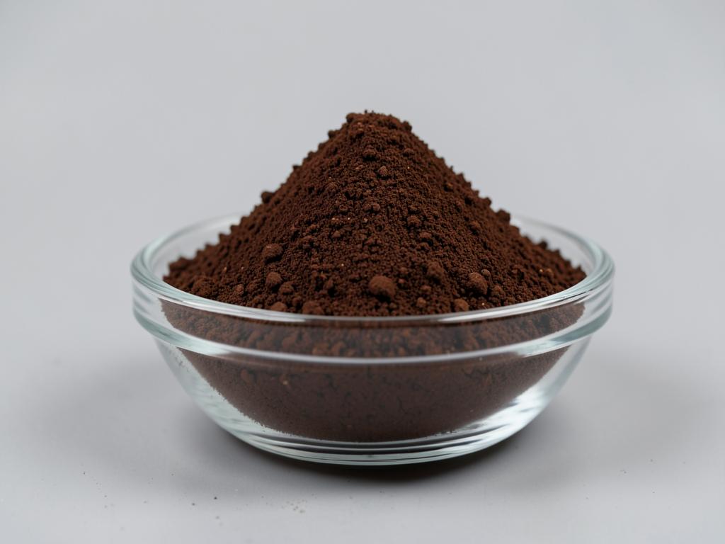 Coffee Bean Powder shown as a fine dried fruit or vegetable powder in a shallow dish in a neutral studio photograph