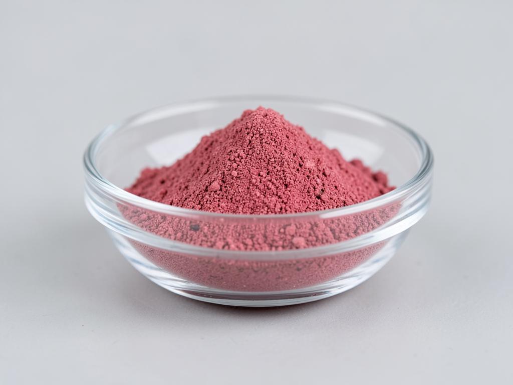 Cranberry Extract shown as a fine concentrated extract powder in a shallow dish in a neutral studio photograph