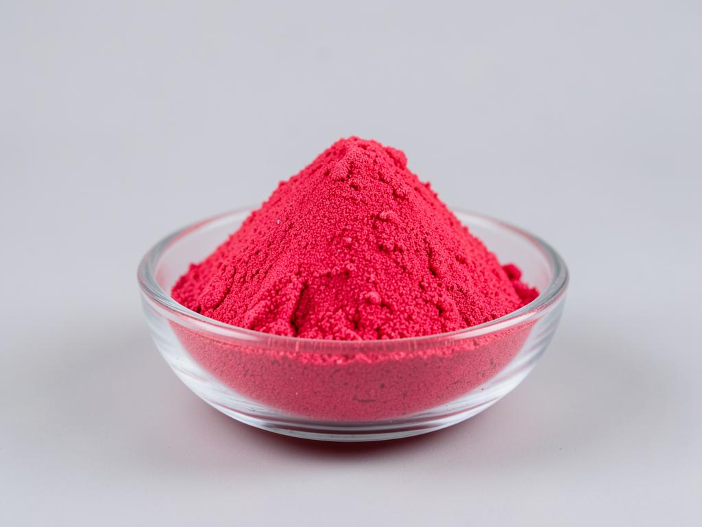 Cranberry Powder shown as a fine dried fruit or vegetable powder in a shallow dish in a neutral studio photograph