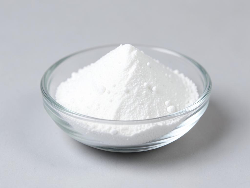D-Ribose shown as a fine crystalline powder in a shallow dish in a neutral studio photograph