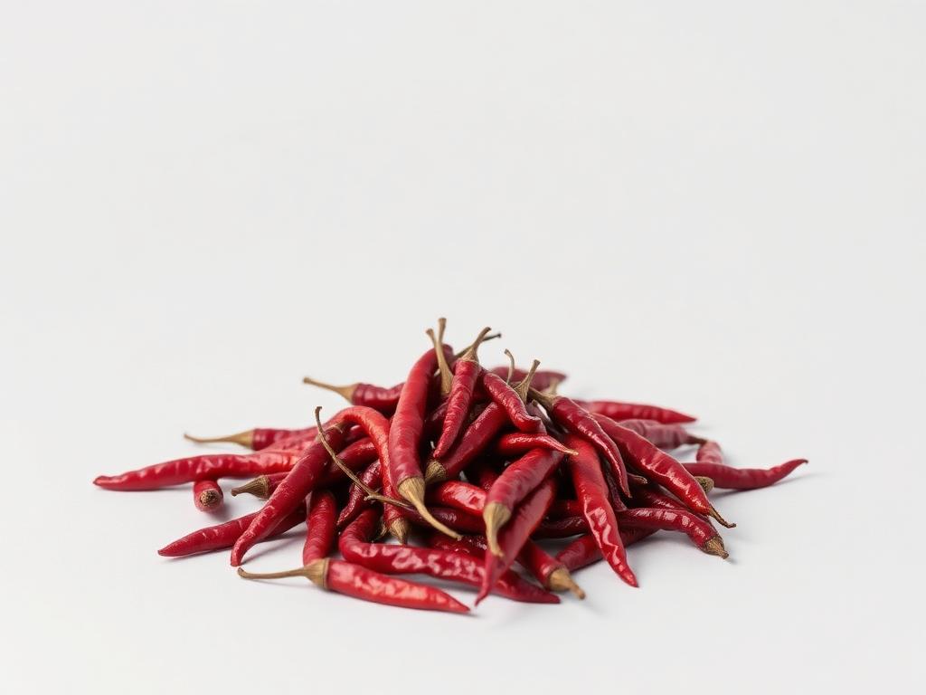Dried Red Chilli shown as a neutral studio product photograph of the bulk material