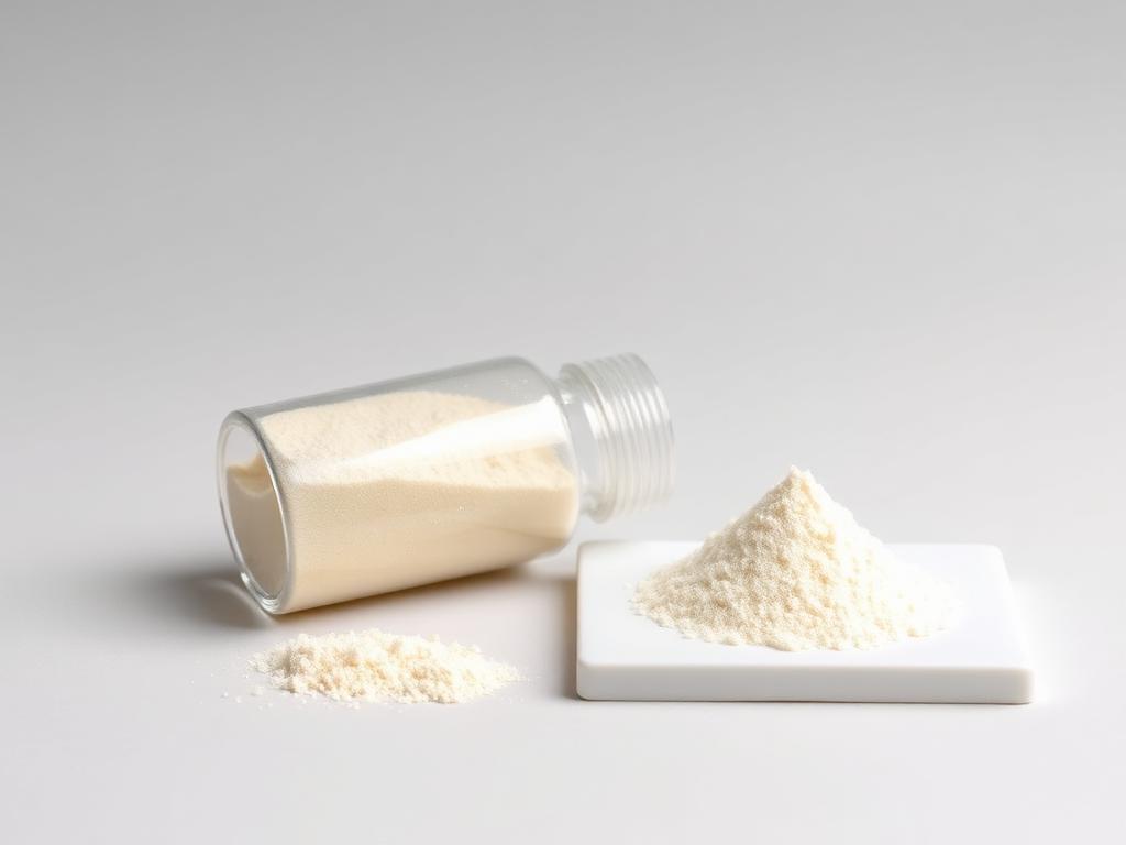 Epsilon-Polylysine — studio photograph of the pale yellow hygroscopic powder as supplied in bulk