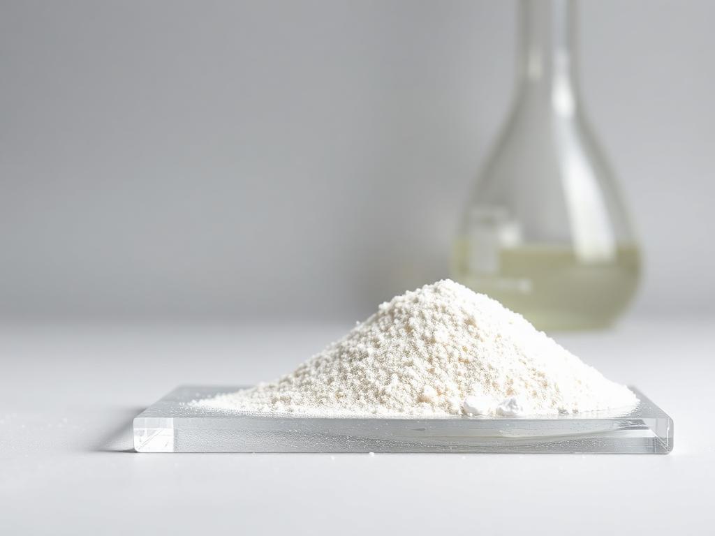 Ergothioneine shown as a neutral studio product photograph of the bulk material