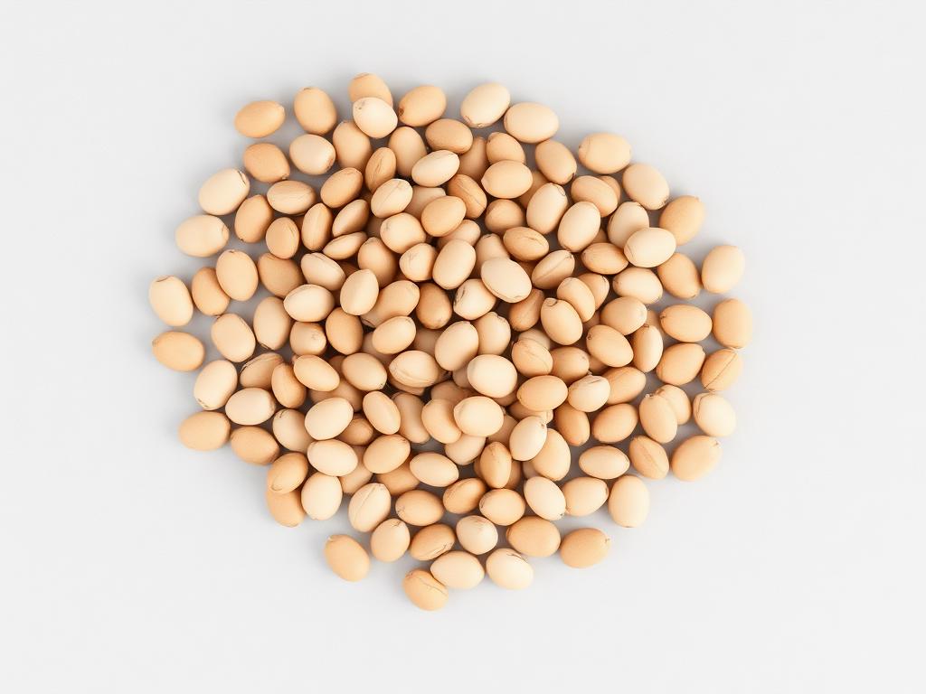Fava Beans shown as a neutral studio product photograph of the bulk material