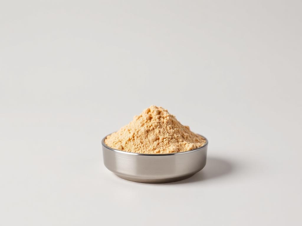 Fisetin shown as a neutral studio product photograph of the bulk material