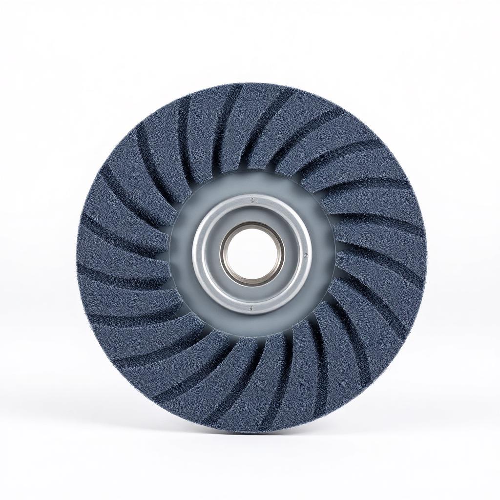 Abrasive flap disc with overlapping zirconia cloth flaps on a fibreglass backing plate
