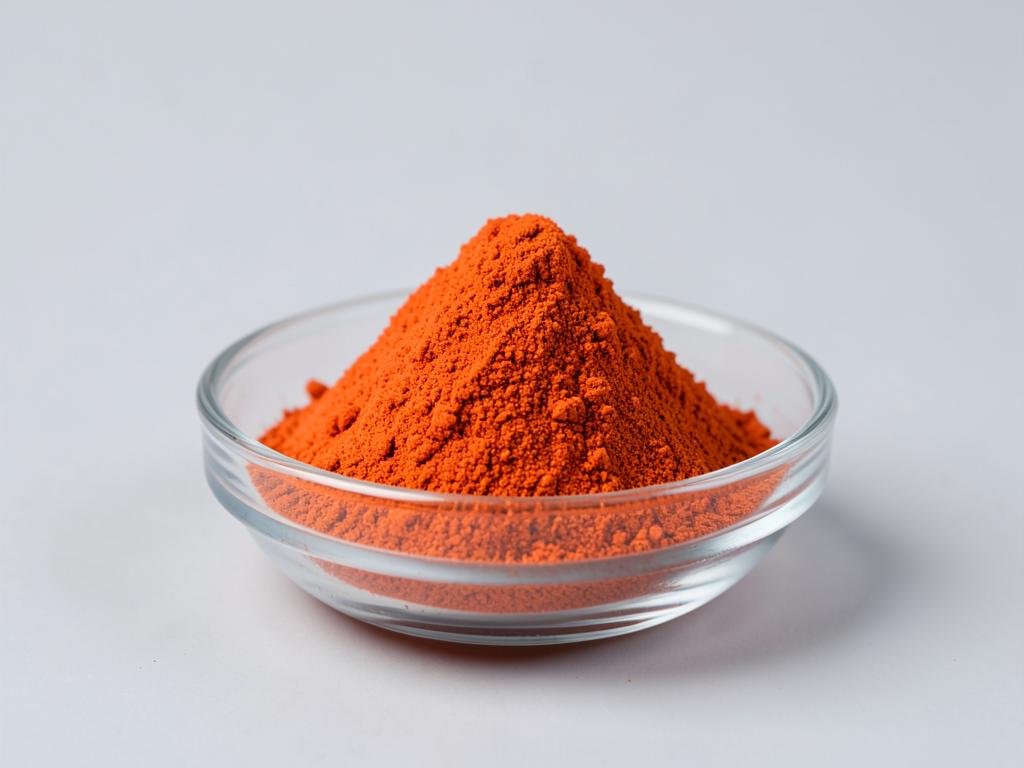 Goji Berry Powder shown as a fine dried fruit or vegetable powder in a shallow dish in a neutral studio photograph