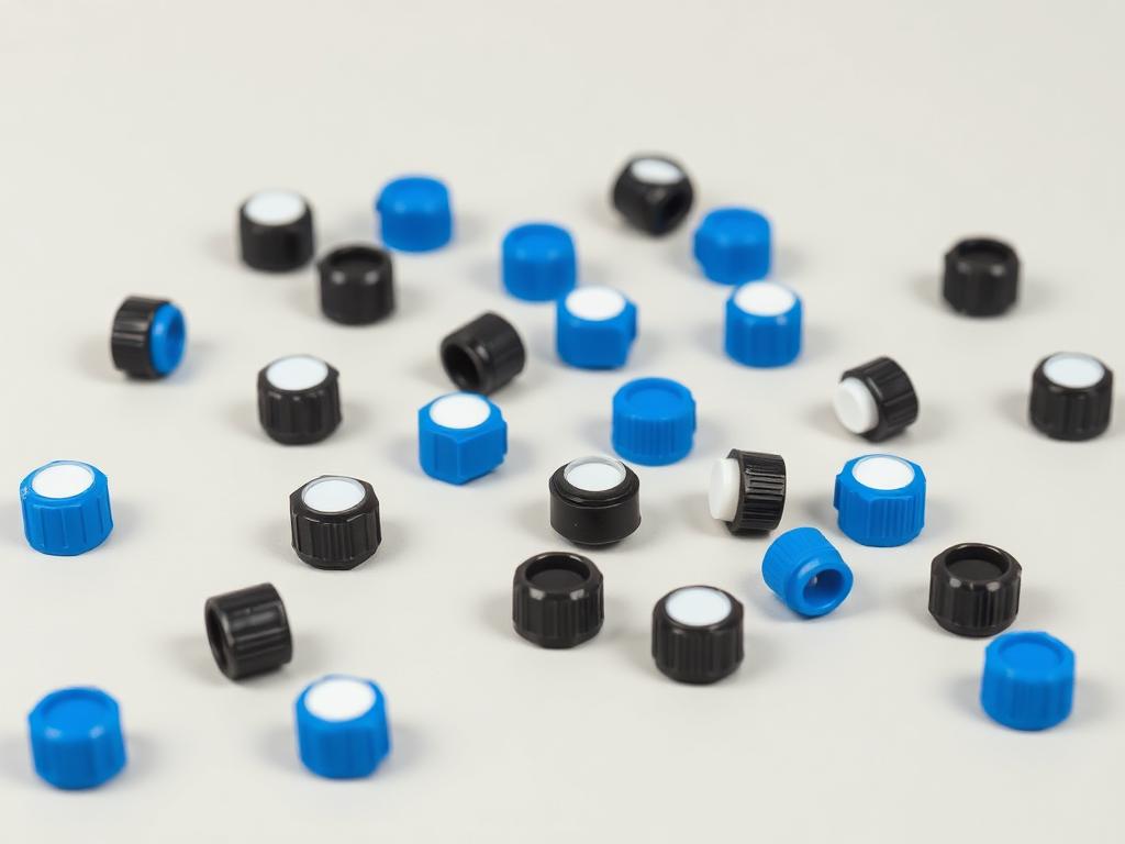 HPLC Caps & Septa shown as a neutral studio product photograph of the material