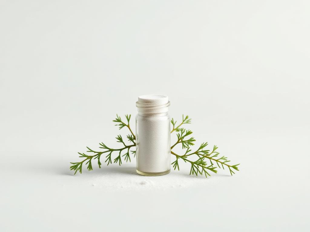Huperzine A shown as a neutral studio product photograph of the bulk material