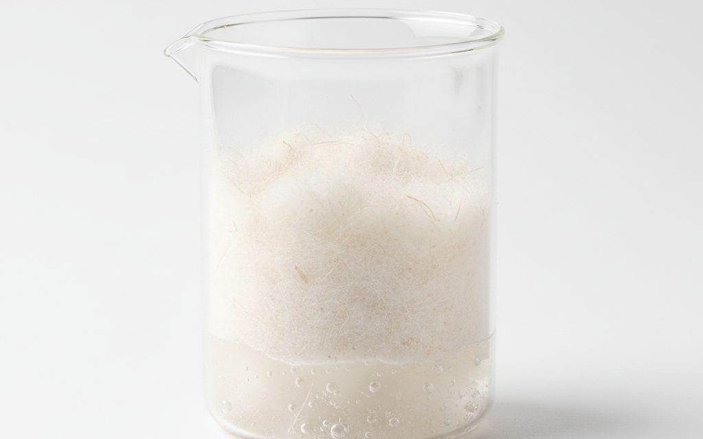 Grade confirmed at quotation — fine white to off-white fibrous powder, highly hydrophilic, forming a clear viscous gel when hydrated in aqueous solutions, studio product photograph