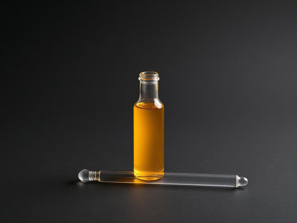 Hydroxypinacolone Retinoate — studio photograph of the yellow to amber viscous liquid or solution as supplied in bulk