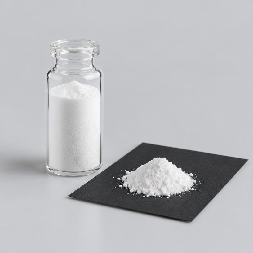 L-Selenomethionine — Food & Nutraceutical Grade — studio photograph of white powder or standardised dilution, presented as a B2B sourcing category illustration
