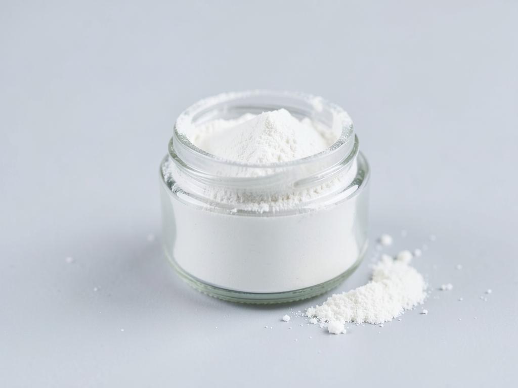 Lactobacillus brevis shown as a free-flowing culture powder in a shallow dish in a neutral studio photograph