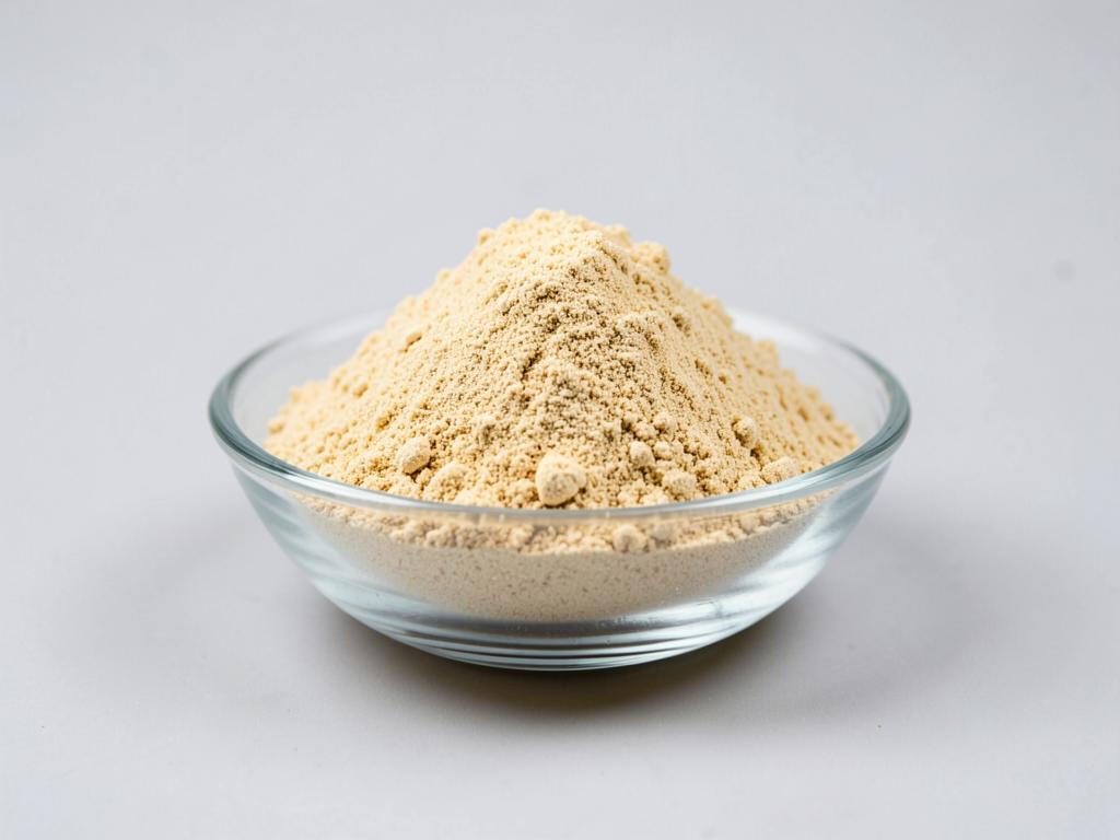 Licorice Root Powder shown as a dried milled botanical powder in a shallow dish in a neutral studio photograph