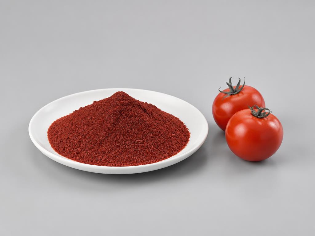 Lycopene shown as a neutral studio product photograph of the bulk material