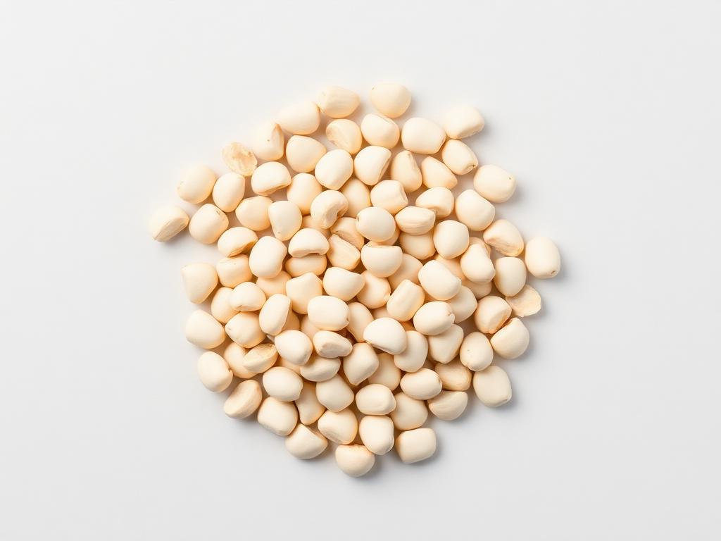 Macadamia Nuts shown as a neutral studio product photograph of the bulk material