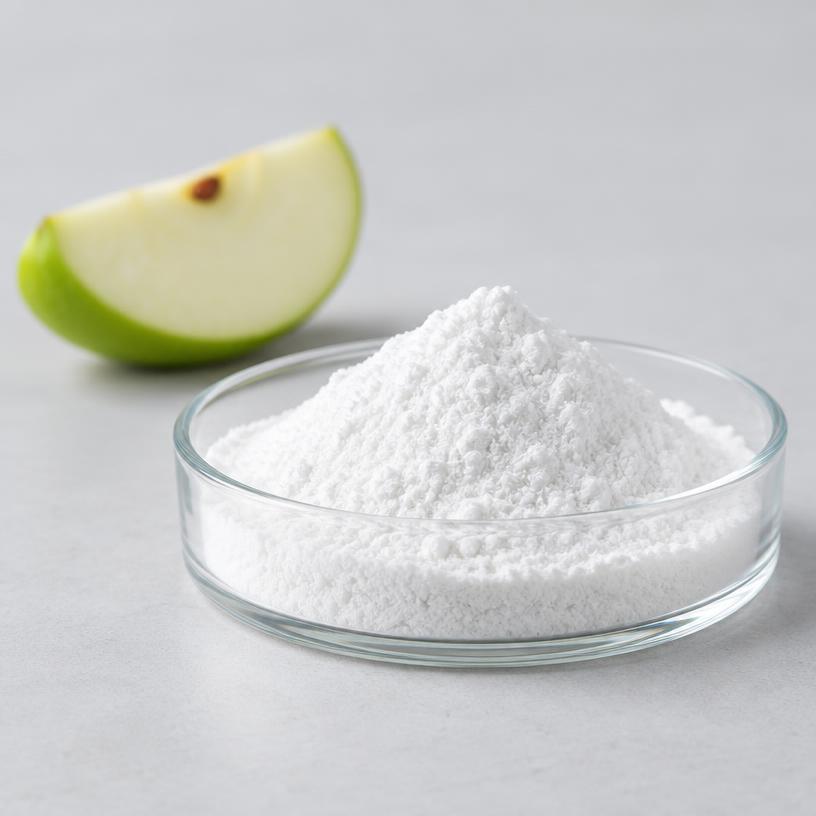 Magnesium Malate — Food & Nutraceutical Grade — studio photograph of white powder, presented as a B2B sourcing category illustration