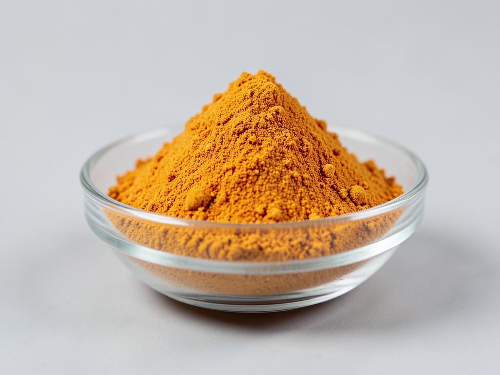 Mango Powder shown as a fine dried fruit or vegetable powder in a shallow dish in a neutral studio photograph