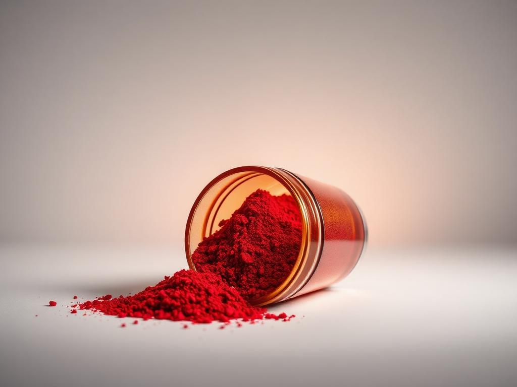 Methylcobalamin shown as a neutral studio product photograph of the bulk material