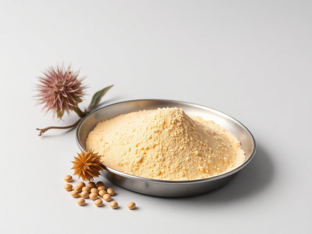 Milk Thistle Extract (Silymarin) shown as a neutral studio product photograph of the bulk material